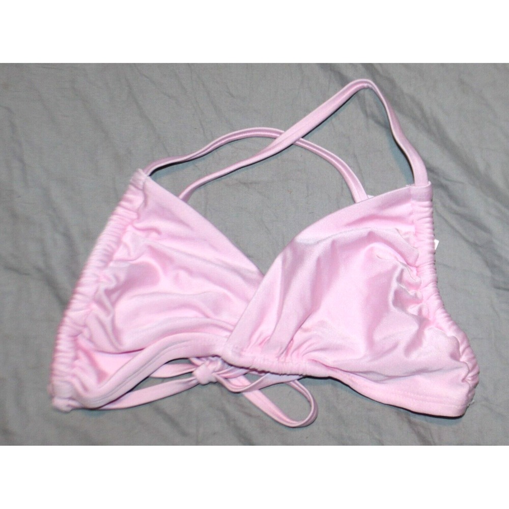 Women's Twist-Front Bralette Bikini Top - Wild Fable™ Light Pink Lurex XXS